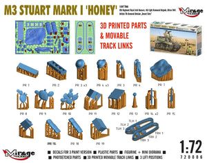Mirage Hobby 720006 M3 Stuart Mk.I Honey Light Tank 1/72 – image 6