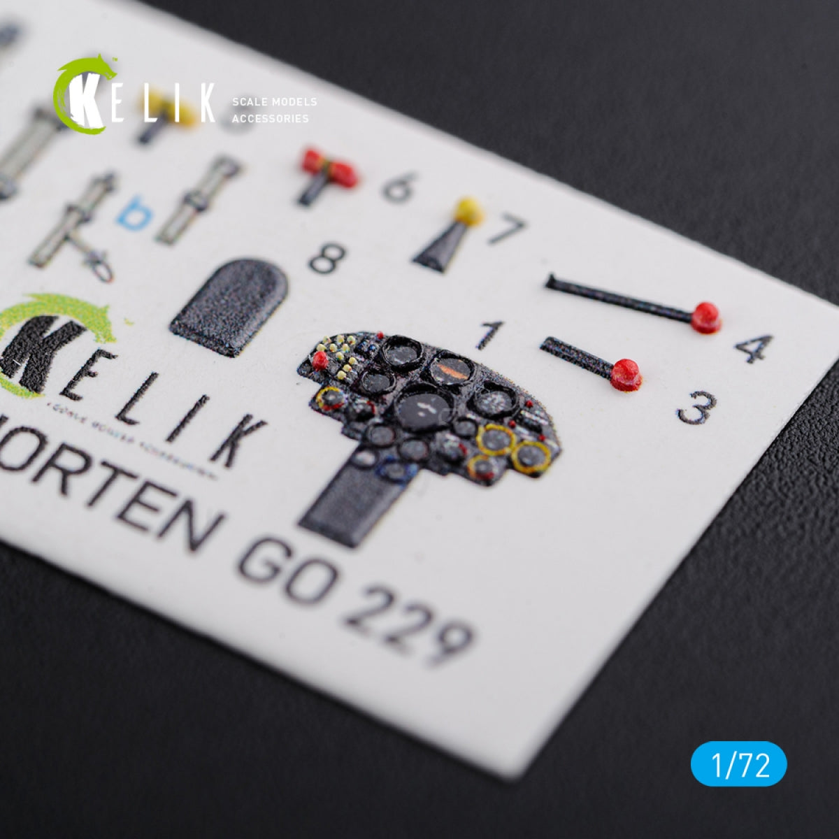 KELIK K72100 Horten Go 229 interior 3D decals for Revell kit 1/72 – zdjęcie 4