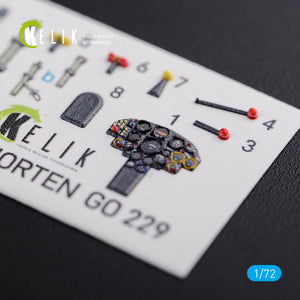 KELIK K72100 Horten Go 229 interior 3D decals for Revell kit 1/72 – zdjęcie 4