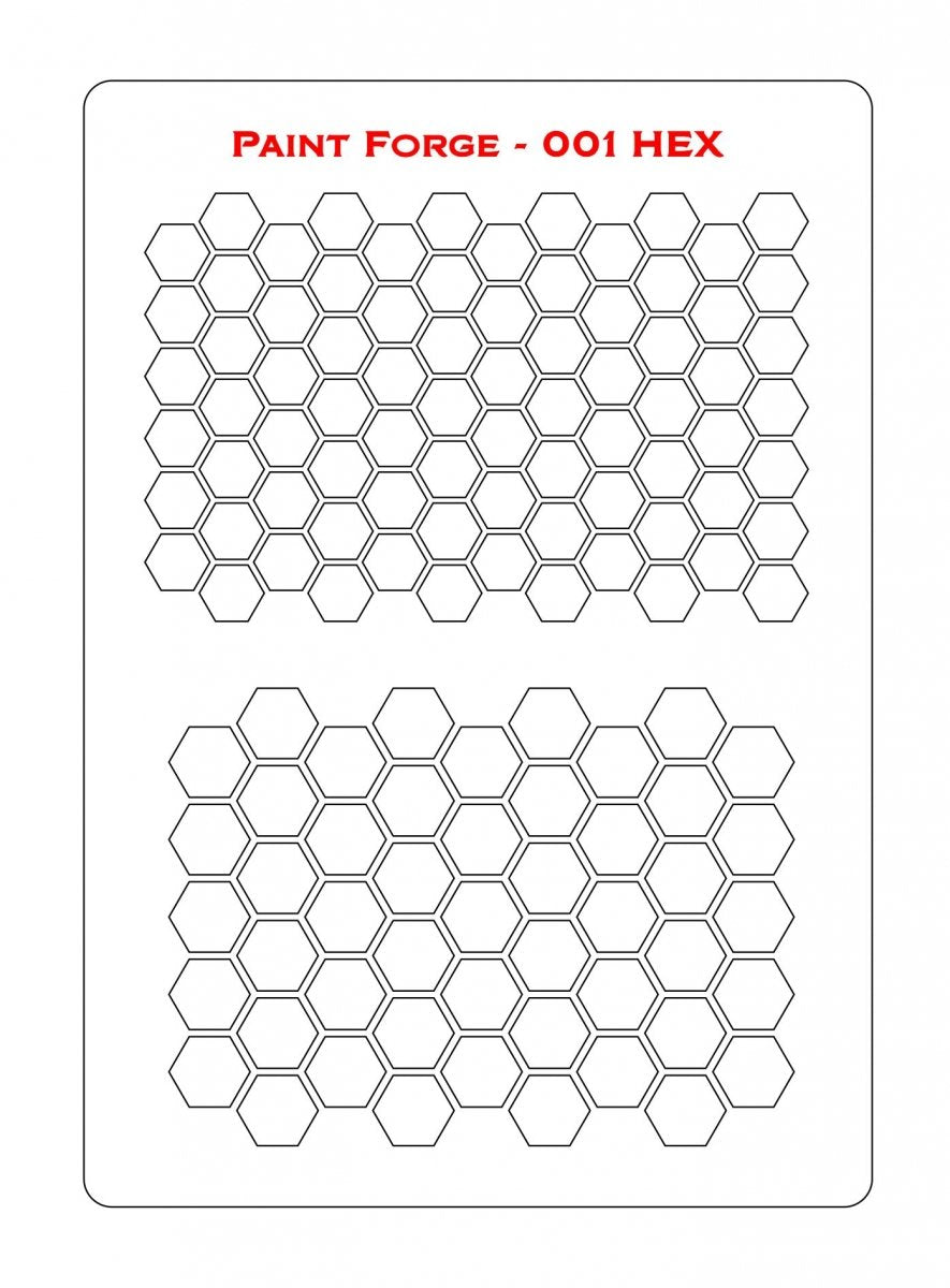 Paint Forge PFST001L STENCIL - HEX – zdjęcie 2