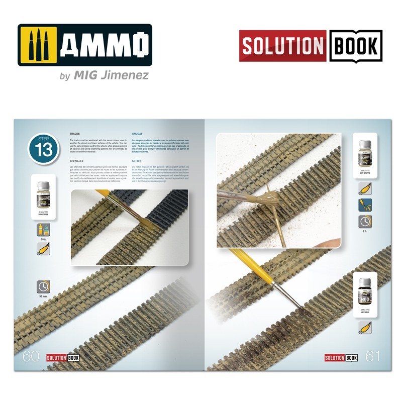 AMMO of Mig Jimenez 6601 How to paint WWII German winter vehicles (Solution book) Multilingual – zdjęcie 8