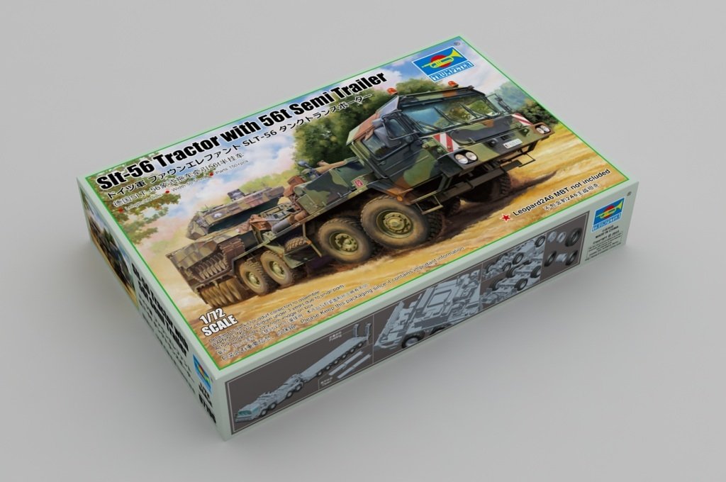 Trumpeter 07196 Slt-56 Tractor with 56t Semi Trailer 1/72 – image 2