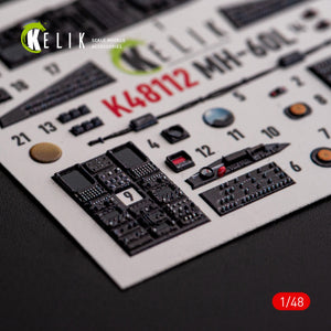 KELIK K48112 MH-60L Black Hawk - interior 3D decals for ICM kit 1/48 – zdjęcie 8