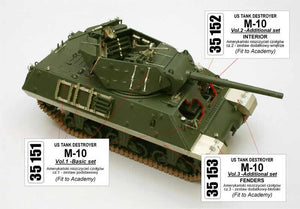 Aber 35153 Amerykanski niszczyciel czolgow M-10 cz.3 blotniki (ACA) 1/35 – zdjęcie 4