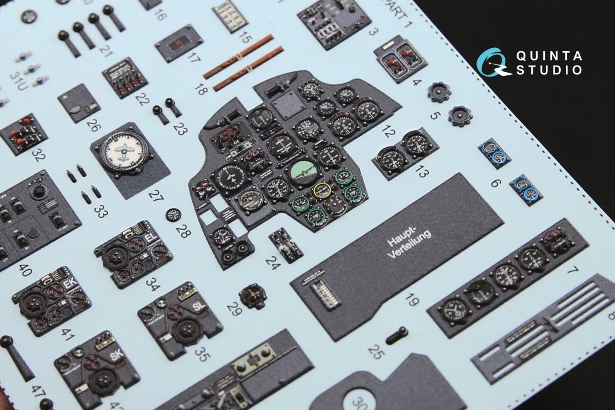 Quinta Studio QD32063 Bf 110C/D 3D-Printed &amp;amp; coloured Interior on decal paper (for Dragon kit) 1/32 – zdjęcie 4