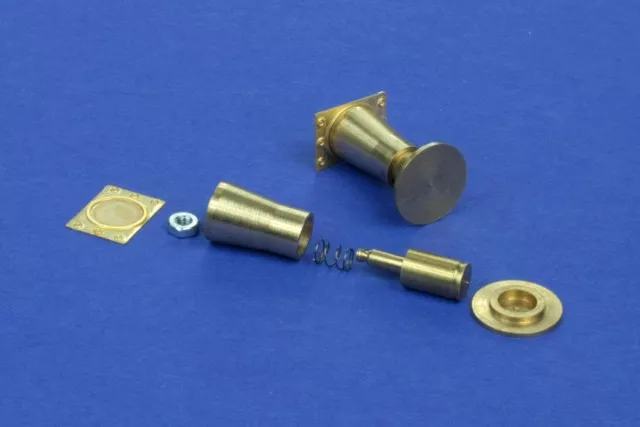 RB Model 35A09 Railroad flat buffer turned and photo etch brass kit set contains two buffers 1/35 – zdjęcie 2