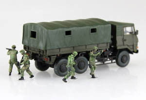 Aoshima 01208 JGSDF 3 1/2t Truck with Additional Armor w/6 Figures 1/72 – zdjęcie 3