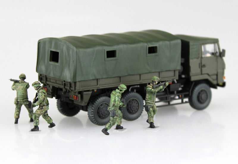 Aoshima 01208 JGSDF 3 1/2t Truck with Additional Armor w/6 Figures 1/72 – zdjęcie 3