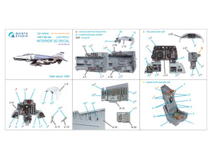 Quinta Studio QD+48449 F-4G late 3D-Printed &amp;amp; coloured Interior on decal paper (Zoukei Mura SWS) (with 3D-printed resin parts) 1/48 – zdjęcie 3
