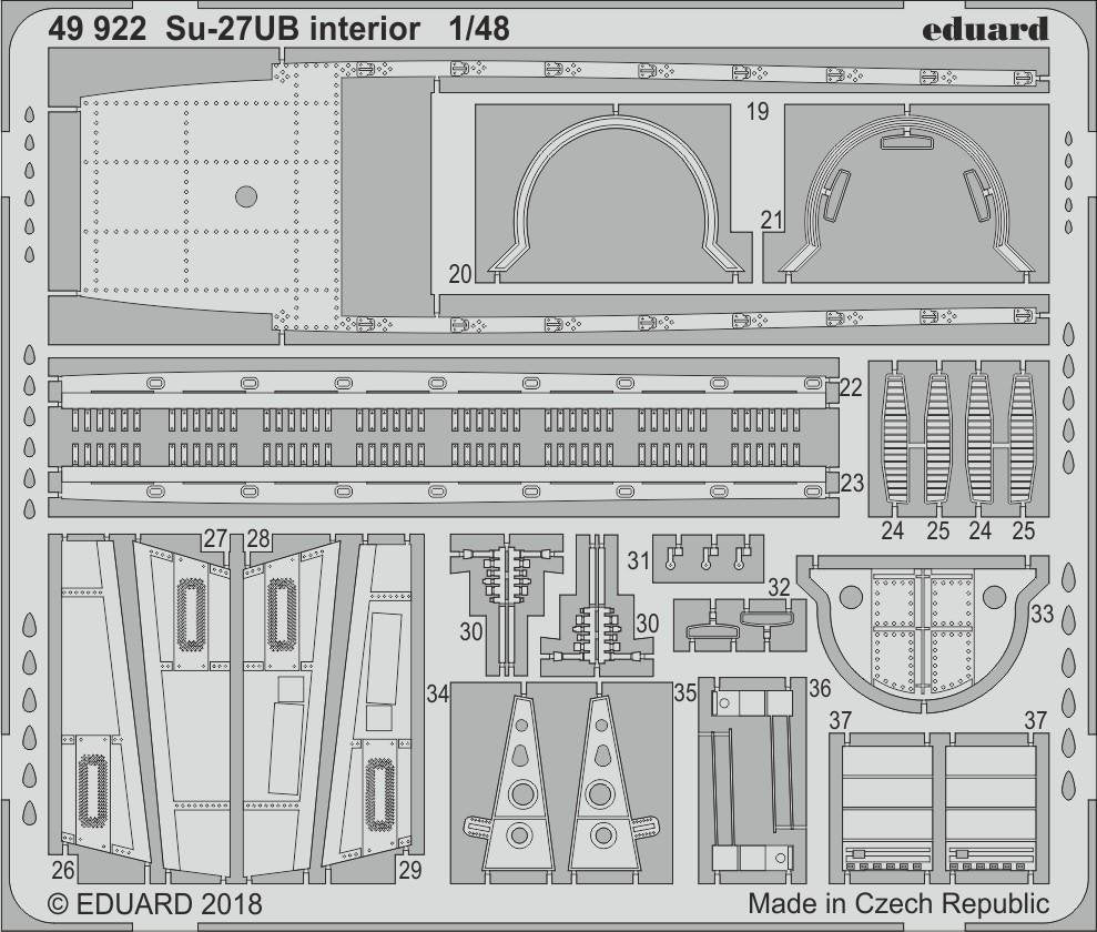 Eduard 49922 Su-27UB interior HOBBY BOSS 1/48 – immagine 2