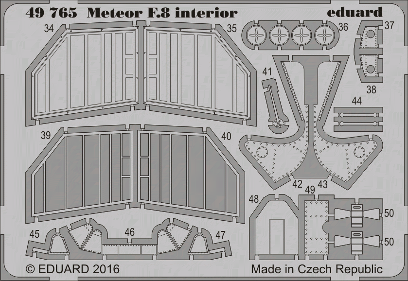 Eduard 49765 Meteor F.8 interior AIRFIX 1/48 – Bild 2