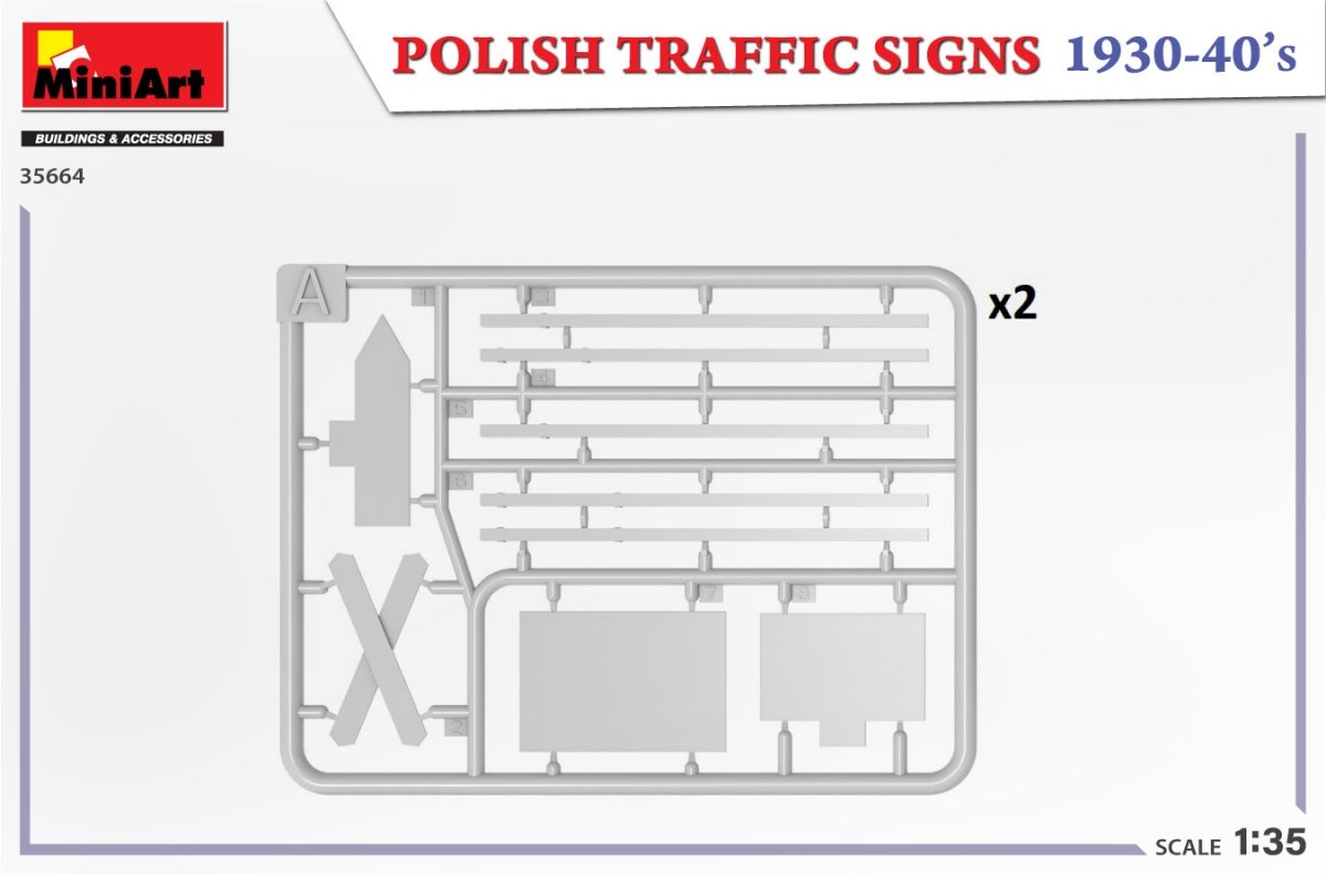 MiniArt 35664 POLISH TRAFFIC SIGNS 1930-40’s 1/35 – zdjęcie 3