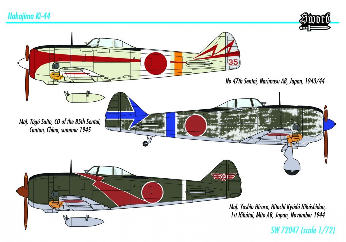 Sword 72047 KI 44 II Shóki (Tojo) 1/72 – immagine 2