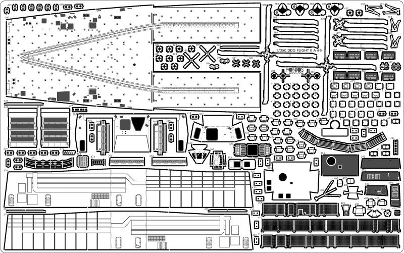 Pontos 35028F1 USS DDG-92 Momsen Flight IIa Detail Up Set 1/350 – immagine 24