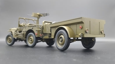 Fine Molds 82002 U.S. Army 1/4-ton 4x4 Truck w/ Trailer 1/20