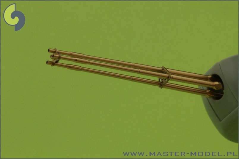Master AM-35-001 M197 - Three-barrelled rotary 20mm cannon - turned barrels with etched barrel clamps 1/35 – zdjęcie 4