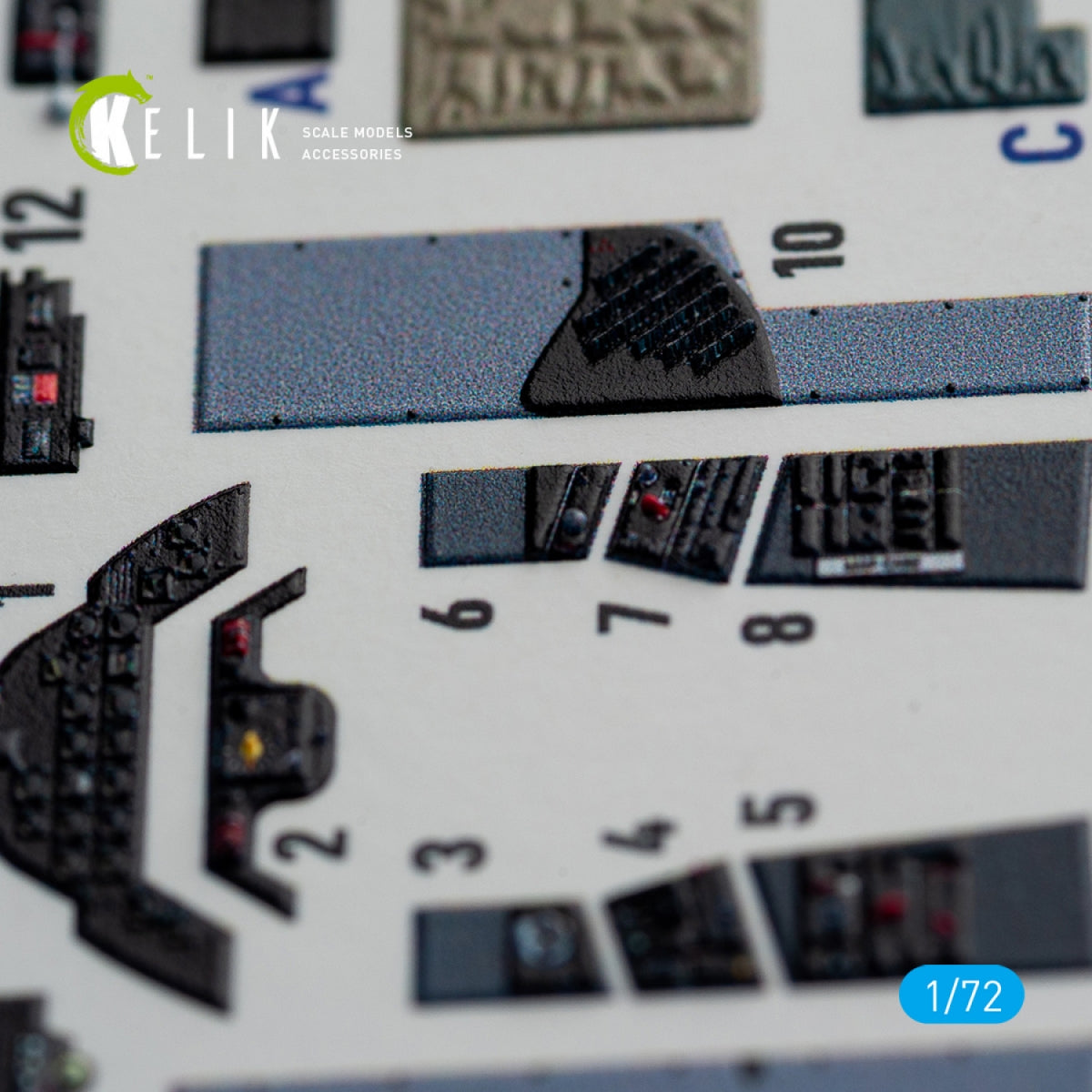 KELIK K72064 A1H SKYRAIDER INTERIOR 3D DECALS FOR HASEGAWA KIT 1/72 – zdjęcie 2