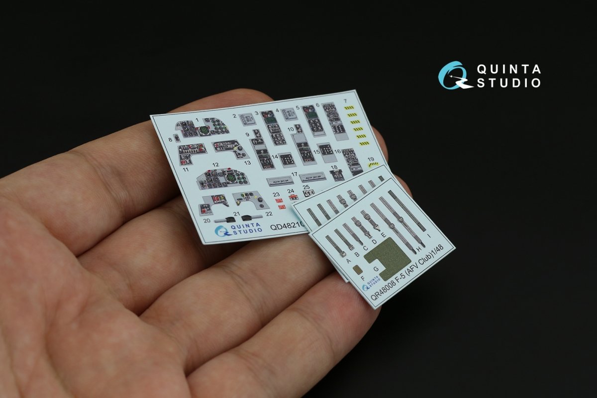 Quinta Studio QD48210 F-5F-2 3D-Printed &amp;amp; colored Interior on decal paper (AFV club) 1/48 – image 2