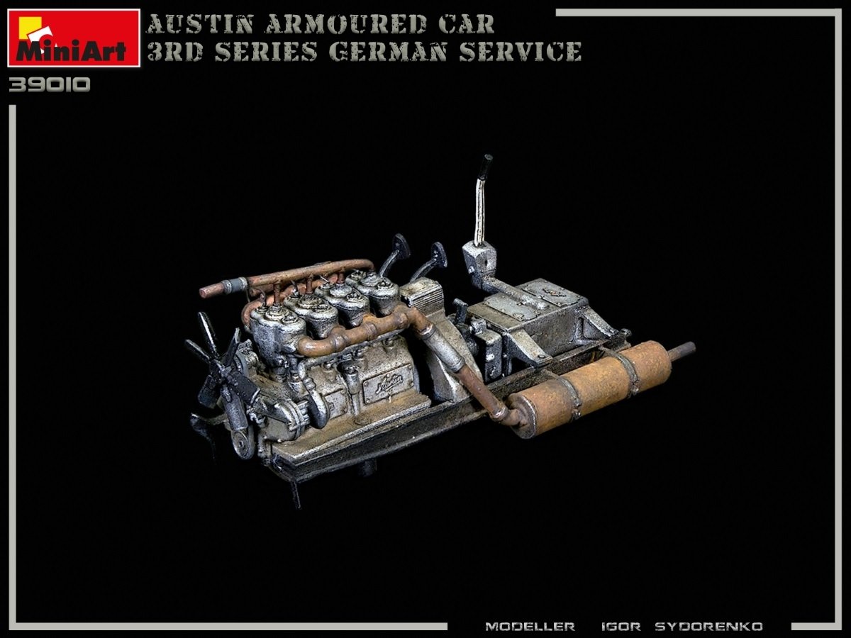 Miniart 39010 AUSTIN ARMORED CAR 3rd SERIES: GERMAN, AUSTRO-HUNGARIAN, FINNISH SERVICE. INTERIOR KIT 1/35 – image 8