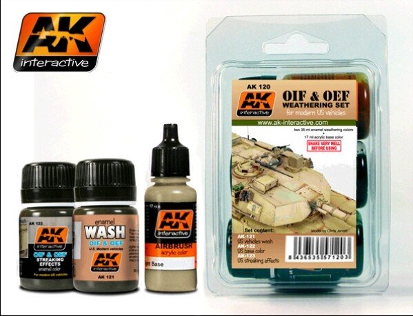 AK Interactive AK120 Oif Oef - Us Vehicles Weathering Set