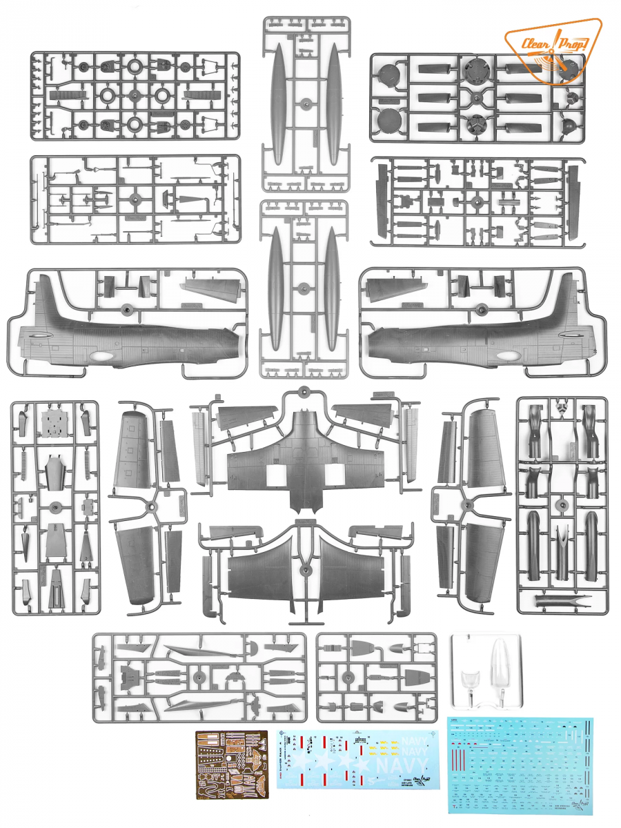 Clear Prop! CP4801 A2D-1 Skyshark ADVANCED KIT 1/48 – zdjęcie 4