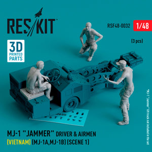 RESKIT RSF48-0032 MJ-1 Jammer Driver airmens (Vietnam) (MJ-1A,MJ-1B) (scene 1) (3 pcs) (3D Printed) 1/48 – image 2