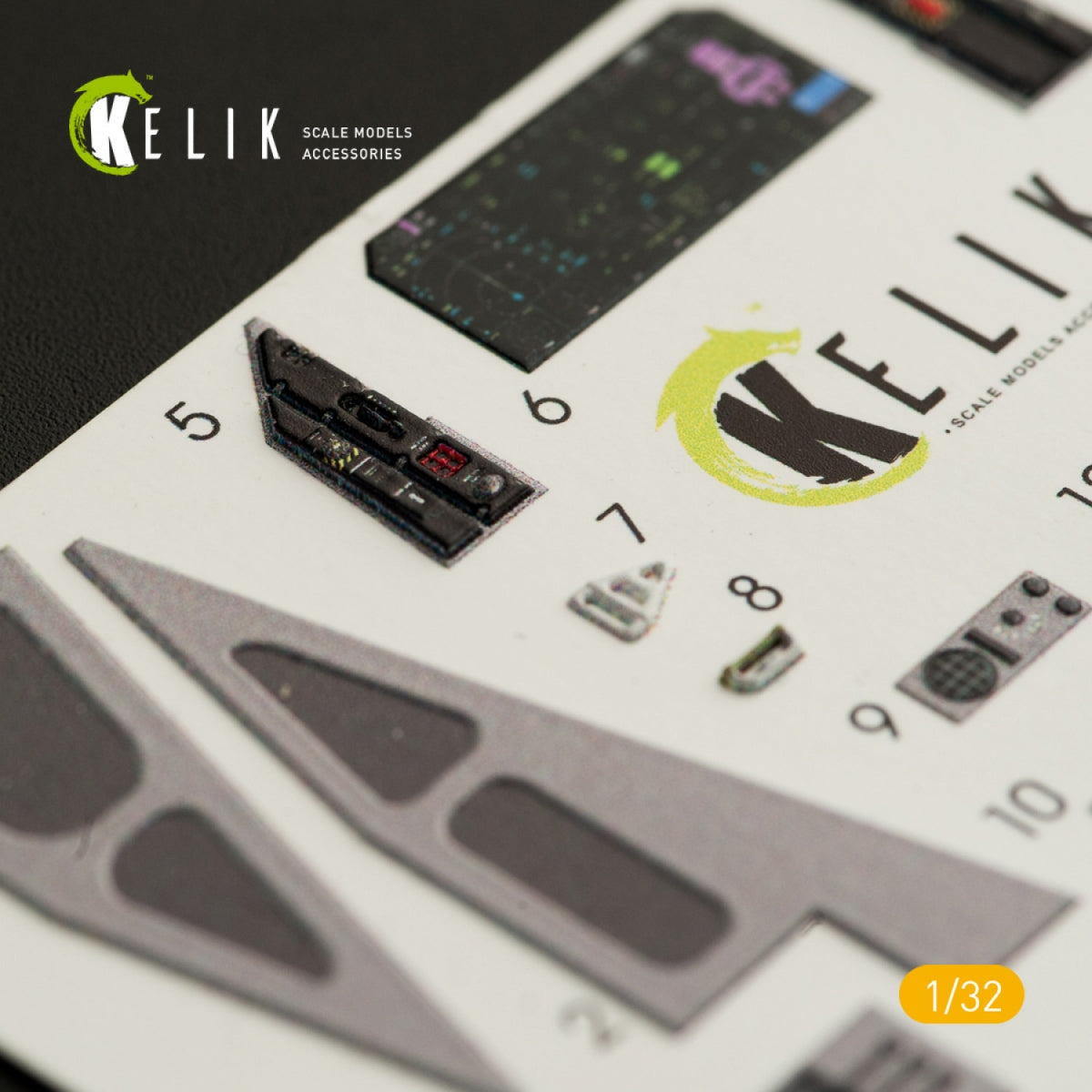 KELIK K32009 F-35C INTERIOR 3D DECALS FOR TRUMPETER KIT 1/32 – zdjęcie 5