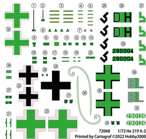 Hobby 2000 72068 Heinkel He 219 A-2 (DRAGON + CARTOGRAF + MASKS) 1/72 – image 4