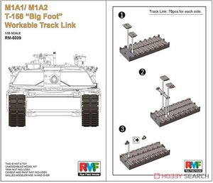 Rye Field Model 5009 M1A1/M1A2 T-158 &amp;quot;Big Foot&amp;quot; Workable Track Link 1/35