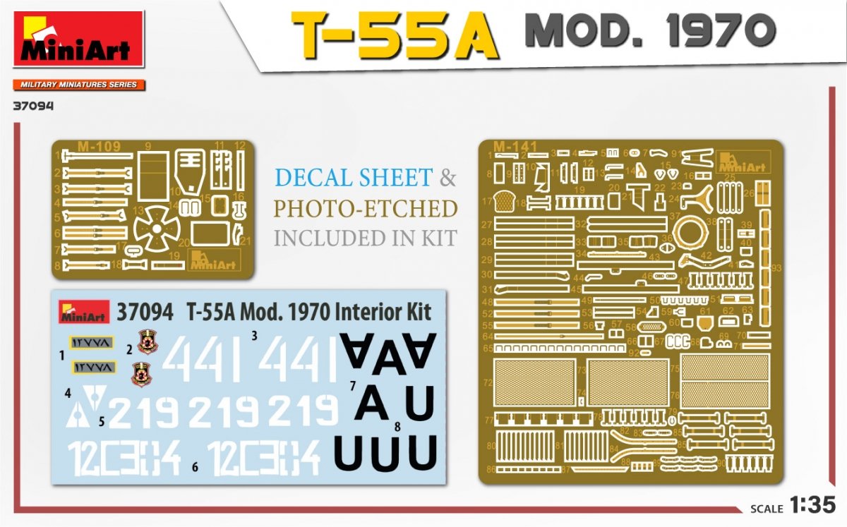 MiniArt 37094 T-55A MOD. 1970 INTERIOR KIT 1/35 – zdjęcie 7