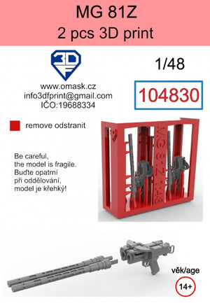 Omask 104830 MG-81Z (2 pcs) 3D print 1/48 – zdjęcie 2