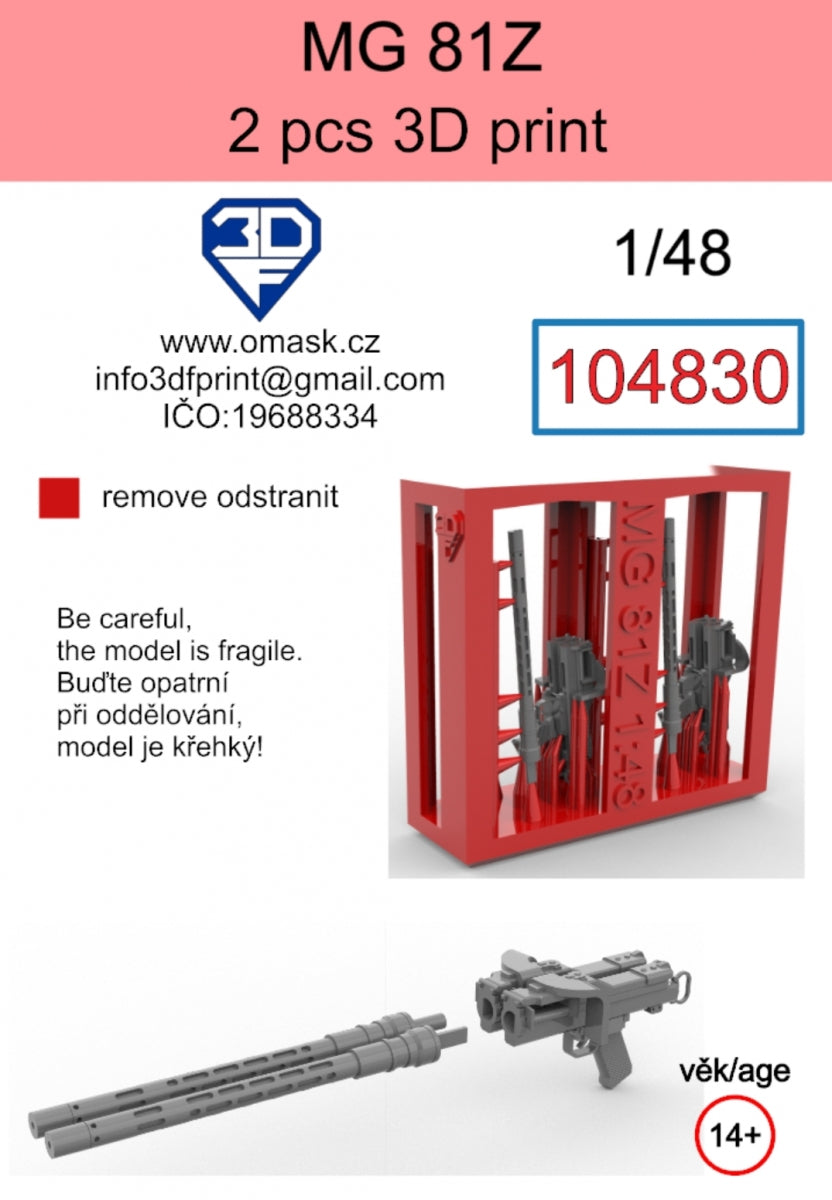 Omask 104830 MG-81Z (2 pcs) 3D print 1/48 – zdjęcie 2