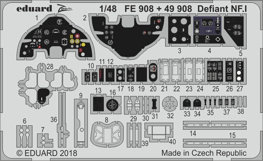 Eduard FE908 Defiant NF. I AIRFIX 1/48