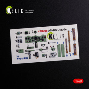 KELIK K48005 A5M2B Claude interior 3D decals for WingsyKits kit 1/48 – Bild 2