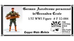 Copper State Models F32-004 German aerodrome personnel with grenades crate 1/32