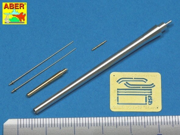 Aber 72L-51 Zestaw 2 Luf do niemieckiego ciężkiego czołgu MAUS / Set of 2 barrels for German Heavy Tank MAUS 1/72 – zdjęcie 2
