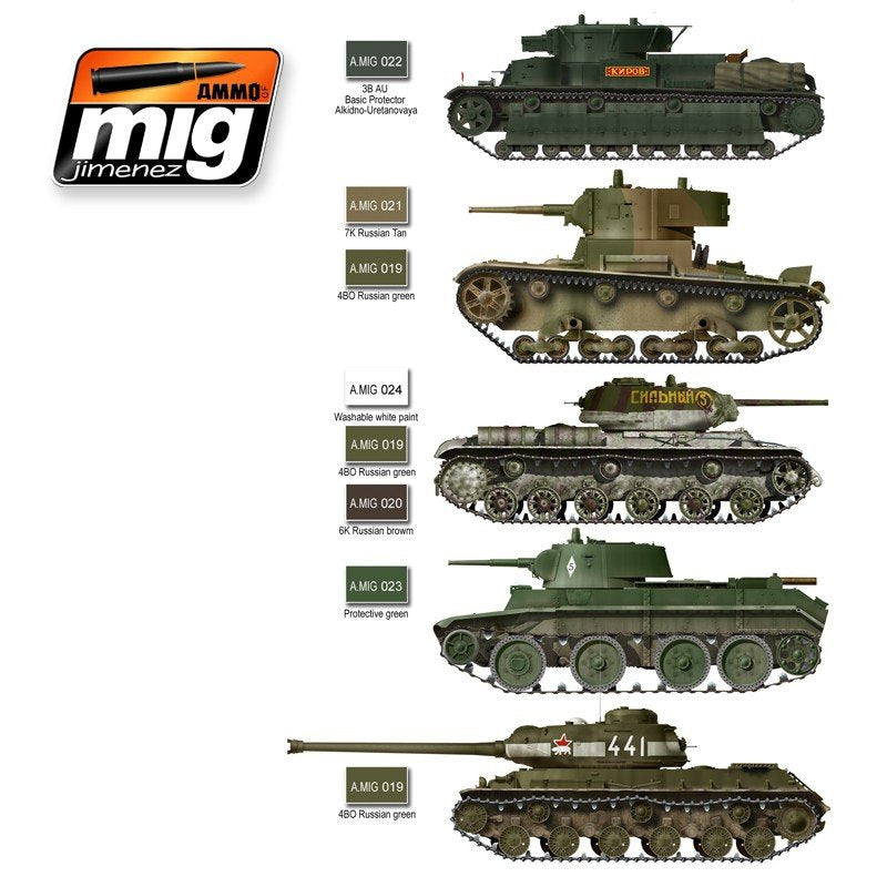 AMMO Mig 7107 1935-1945 SOVIET CAMOUFLAGES SET 6x17ml – zdjęcie 2