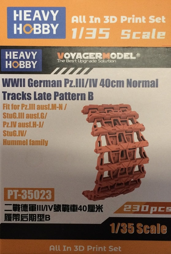 Heavy Hobby PT35023 Char allemand Pz.III/IV 40cm à chenilles normales, modèle B tardif, Seconde Guerre mondiale, échelle 1/35