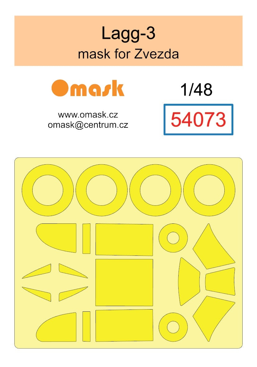 Omask 54073 Lagg-3 mask (for Zvezda) 1/48