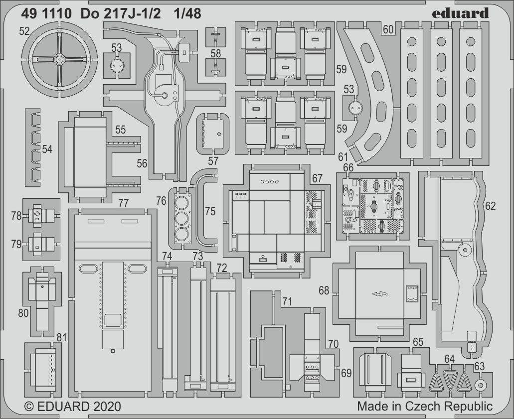 Eduard 491110 For 217J-1/2 1/48 ICM – image 2