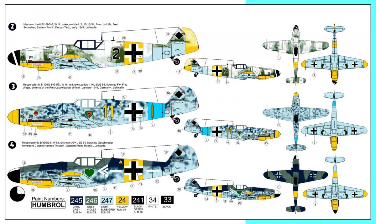 AZ Model AZ7454 Messerschmitt Bf 109G-6 Jagdgeschwader JG.54 1/72 – zdjęcie 2