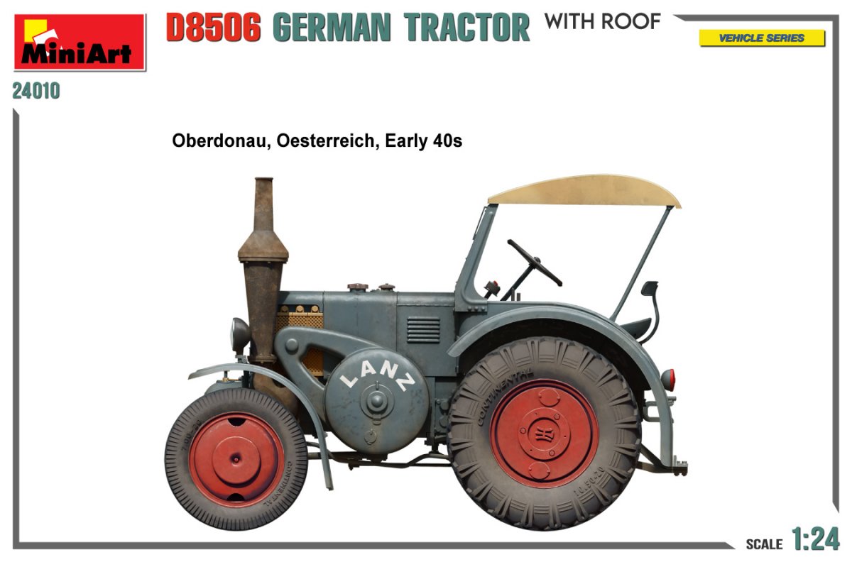 MiniArt 24010 GERMAN TRACTOR D8506 WITH ROOF 1/24 – zdjęcie 5