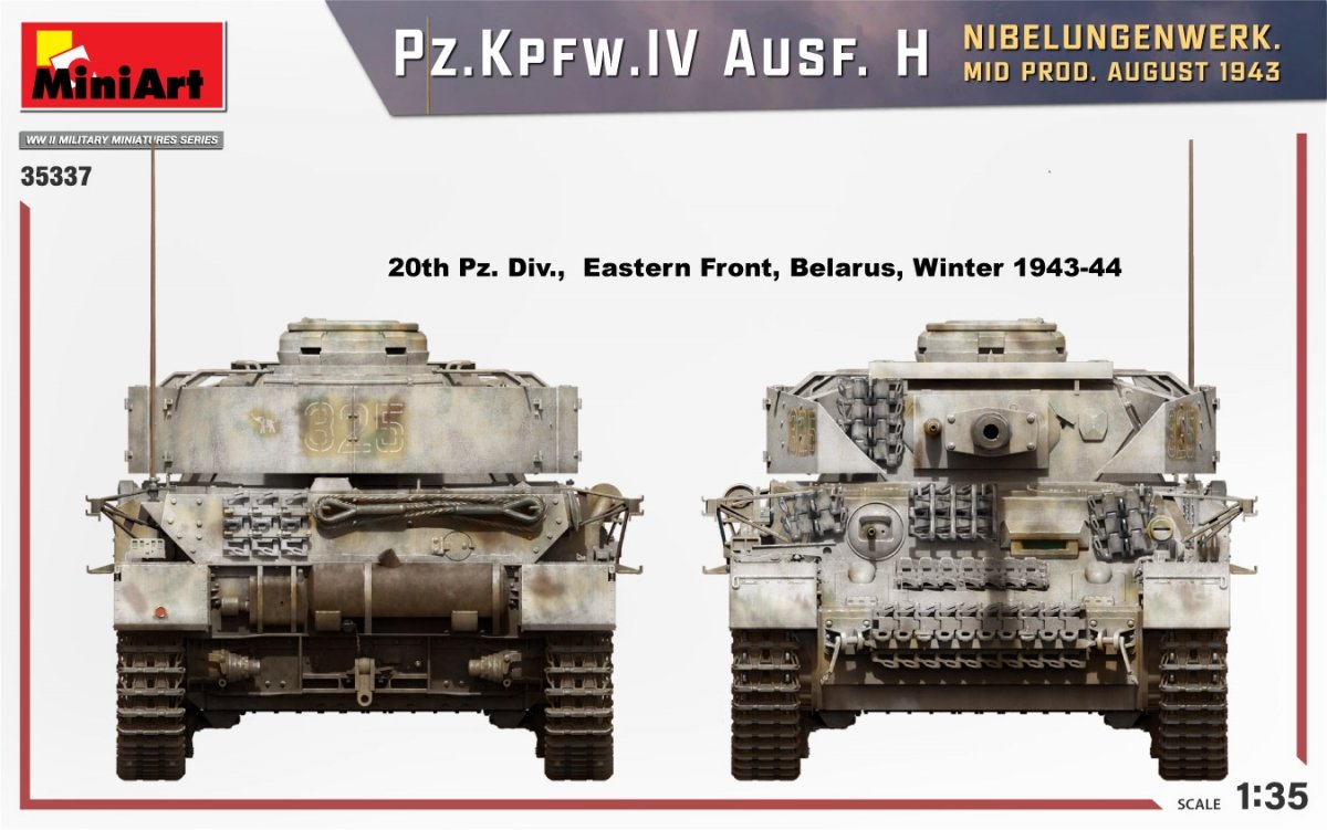MiniArt 35337 Pz.Kpfw.IV Ausf. H NIBELUNGENWERK. MID PROD. AUGUST 1943 1/35 – immagine 7