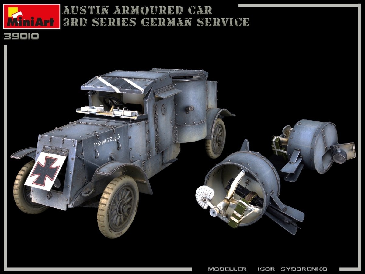 Miniart 39010 AUSTIN ARMORED CAR 3rd SERIES: GERMAN, AUSTRO-HUNGARIAN, FINNISH SERVICE. INTERIOR KIT 1/35 – image 16