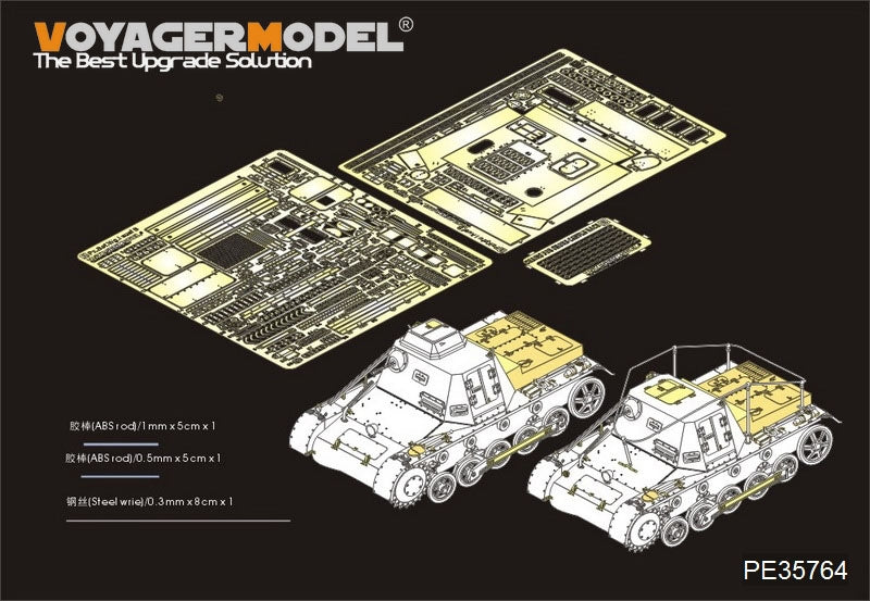 Voyager Model PE35764 WWII German Pz.Bef.Wg.I Command tank (Sd.Kfz. 265) basic For DRAGON 6218/6597 1/35