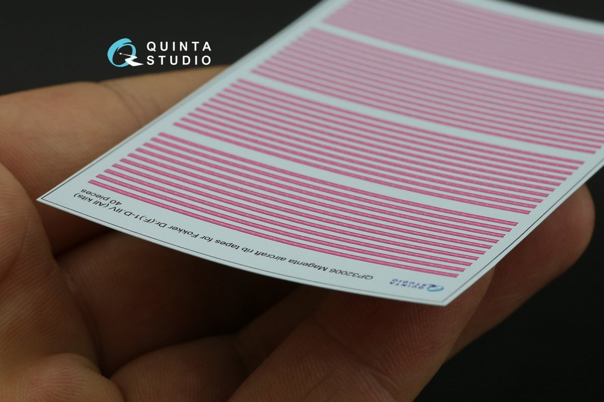 Quinta Studio QP32006 Magenta rib tapes Fokker Dr. (F.)ID.VII (All kits) 1/32 – image 8