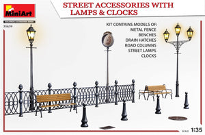 MiniArt 35639 STREET ACCESSORIES WITH LAMPS &amp;amp; CLOCKS 1/35 – zdjęcie 4