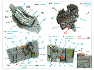 Quinta Studio QD32162 P-40N Warhawk 3D-Printed &amp;amp; colored Interior on decal paper (Trumpeter) 1/32 – image 2