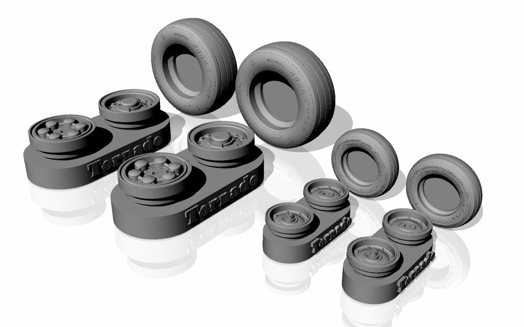 Armory Models AW48501b Panavia Tornado wheels, w/ tyres type “b” (GY) 1/48