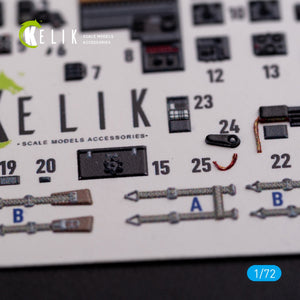 KELIK K72069 Messerschmitt Me410A-1 interior 3D decals for Airfix kit 1/72 – image 4